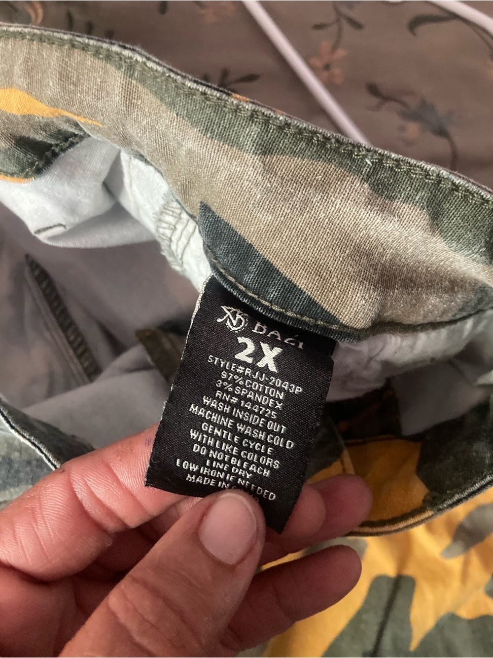 American Bazi Yellow & Green Camo Cargo Pants - Picture 5 of 8